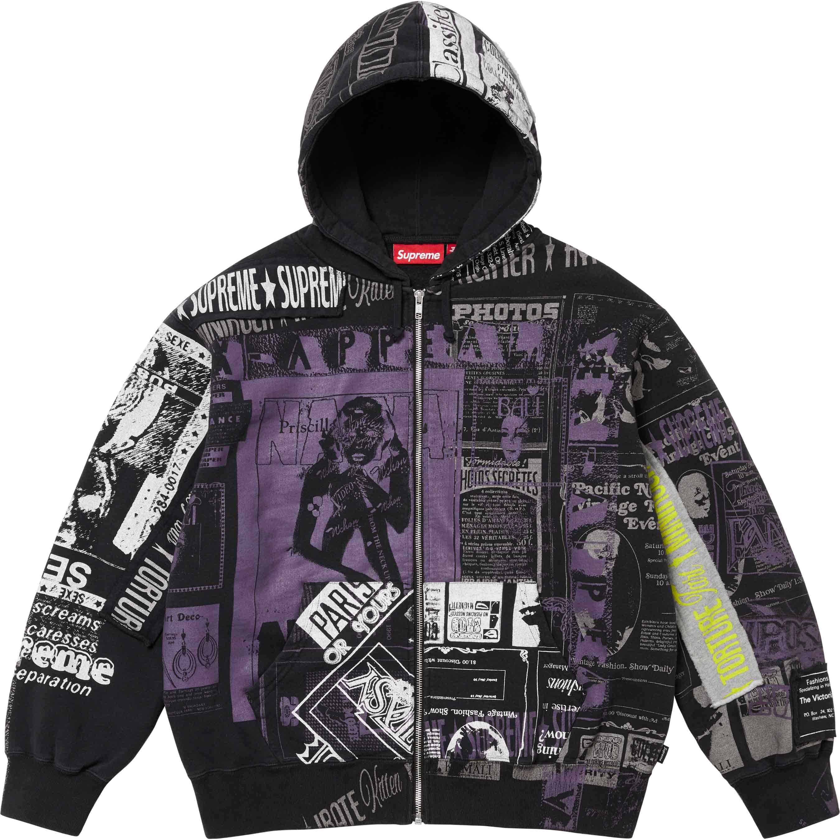 Collage Zip Up Hooded Sweatshirt view 7